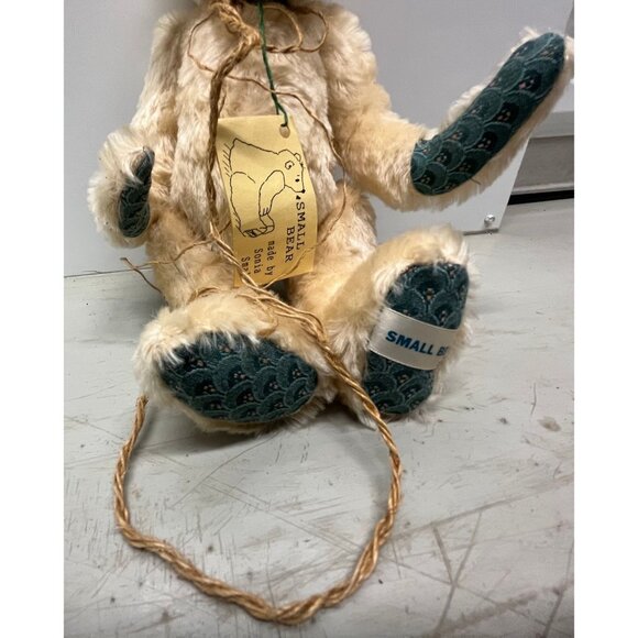 Vintage Handmade Beige SMALL BEAR By Sonia Small "Charlie" One Of A Kind Jointed - Picture 9 of 10